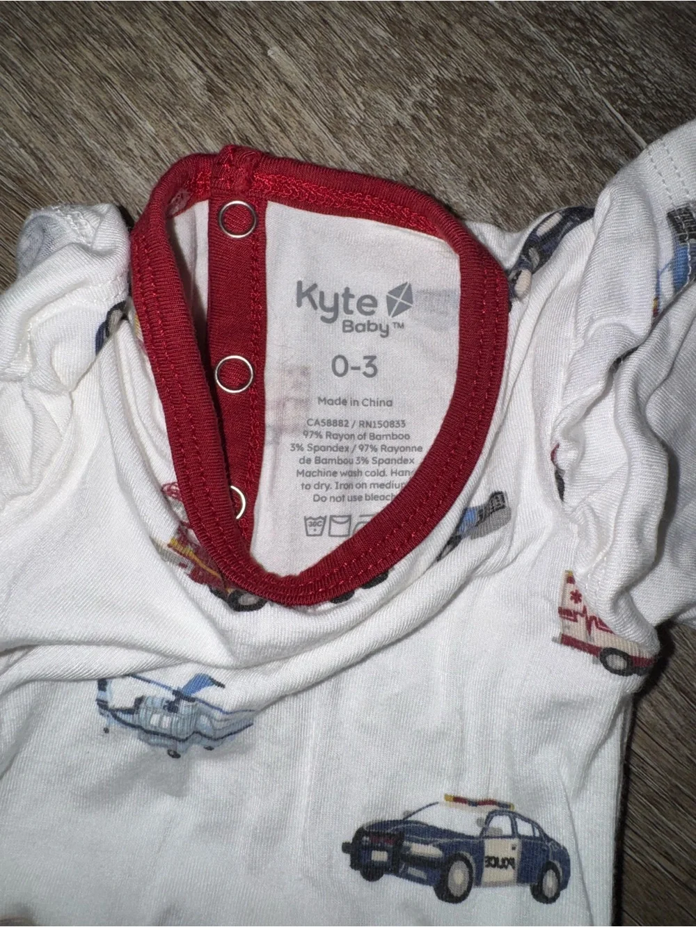 🚓🚒 Kyte Baby First Responder Twirl Bodysuit Dress – Size 0/3 Months | EC 🚒🚑